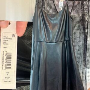 Alice + Olivia Blue Backless Sundress Scoop Neck Sleeveless